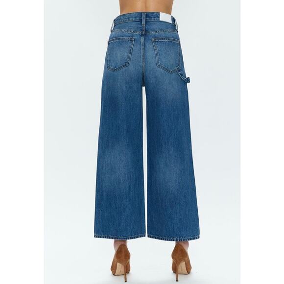 Pistola‎ Loretta Utility High Rise Wide Leg Ankle Jeans Tonic Carpenter 27 EUC - Picture 4 of 16
